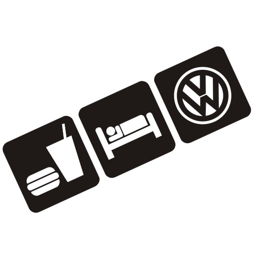 (image for) Eat, Sleep VW Sticker 2